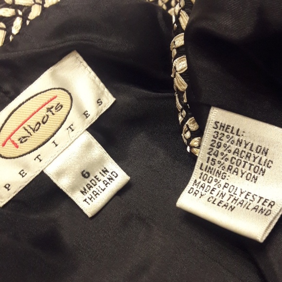 Talbots/ Three Button Front/ Tweed Blazer - Picture 8 of 8